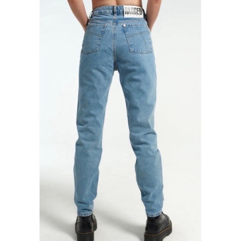 RAGGED Priest Mom Jeans Medium Wash High Rise‎ Tapered 100% Cotton Size 30 - Picture 3 of 16